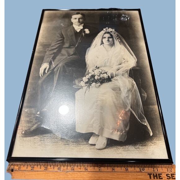 Victorian Wedding Bridal Marriage Photograph FramedArt Gallery Gothic Mysterious - Picture 4 of 5